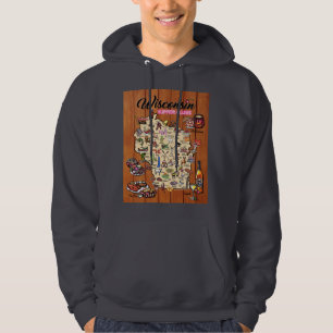 Hoodie Unisex - Wisconsin Supper Klubb Karta