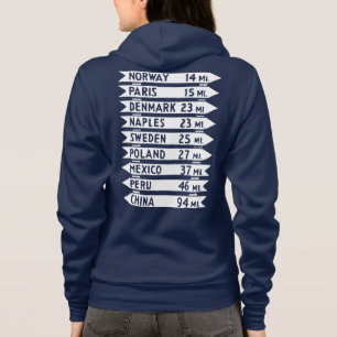Hoodien för vinande för Ol Maine Signpost den T Shirt