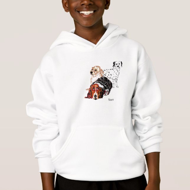 Hoodies: Det är en hunds värld  T Shirt (Framsida)