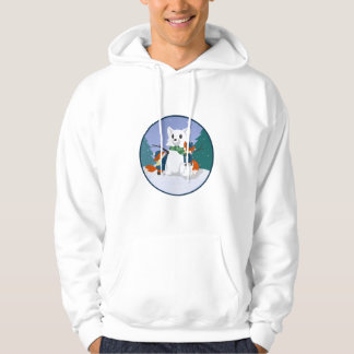 Hoodies för Kitsune snödag Sweatshirt Med Luva