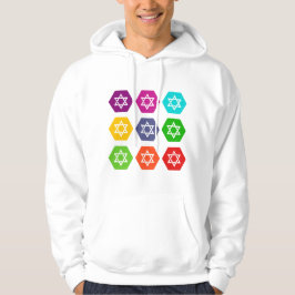 Hoodies - Jewish Stars - Colorful Gym Bära Hoodie