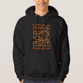 Hoodies Pumpkins Bonfire Retro Fall Hoodie