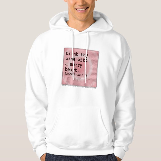 Hoodies svettar - dricka Thy vin Hoodie (Framsida)