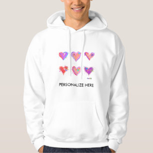 Hoodies, Sweats - Pop Art Crazy Hearards 2 Sweatshirt Med Luva