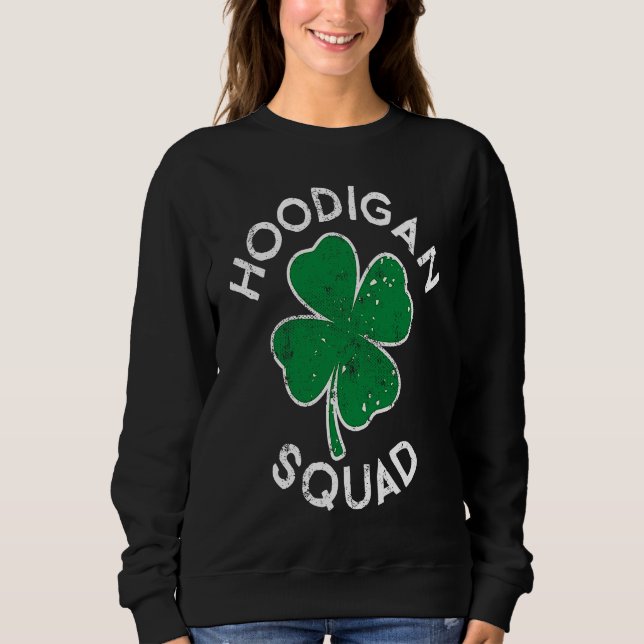Hoodigan Hooligan Squad Lucky C St Patrick's Day T Shirt (Framsida)