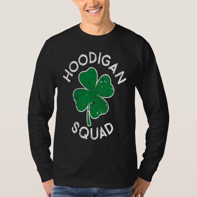 Hoodigan Hooligan Squad Lucky C St Patrick's Day T Shirt (Framsida)