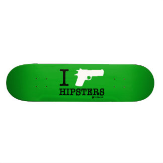Hoodman "skjuter jag Hipsters" grönt Skateboard Bräda 20,5 Cm