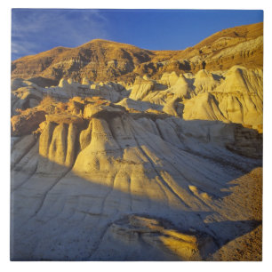Hoodoos vid Drumheller Alberta, Kanada Kakelplatta