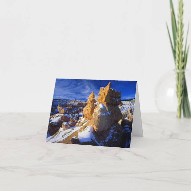 Hoodoos, Vinter, Bryce Canyon National Park, Utah Helgkort (Framsida)