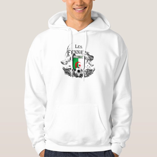Hoody Algeriet Les Fennecs manar fotboll Sweatshirt Med Luva (Framsida)