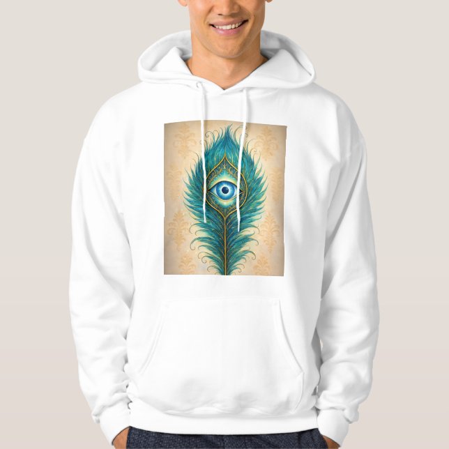 Hoody with Peacocks feather design Hoodie (Framsida)