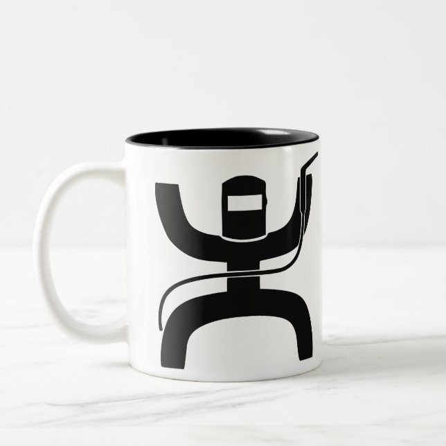 Hooey Welder logotyp Två-Tonad Mugg (Vänster)
