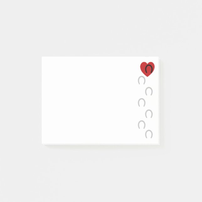 Hoof-utskrifter i mitt hjärta post-it block (Framsida)