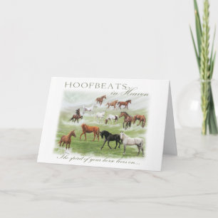 Hoofbeats i himmel - hästsympati kort