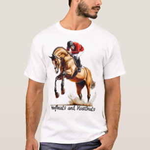 Hoofbeats och Heartbeats. Professionell Jockey Rac T Shirt