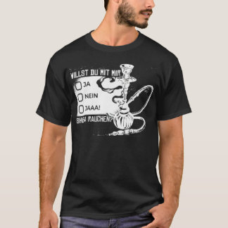 Hookah Älskare vill att rökskenet ska hoppa mustan T Shirt