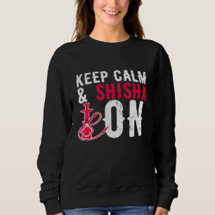 Hookah Behålla Lugn Shisha på Vatten Pipe Smoking T Shirt