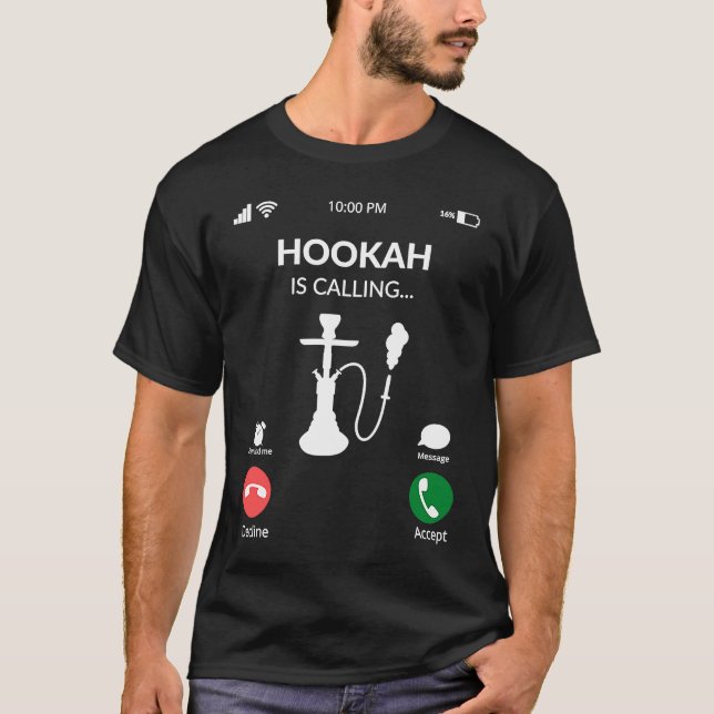 Hookah kallar Shihsa Hookah Idea T Shirt (Framsida)