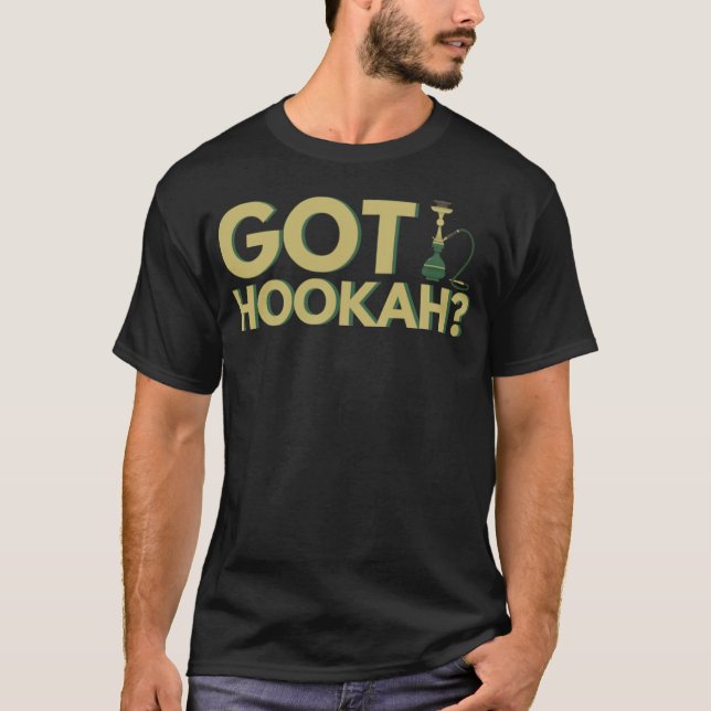 Hookah Pub och Waterpipe Shisha Smoker horse ridin T Shirt (Framsida)