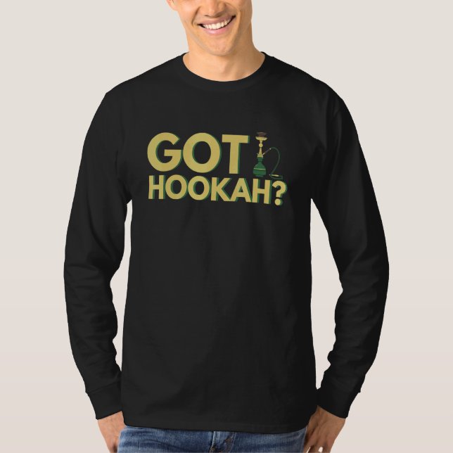 Hookah Pub och Waterpipe T Shirt (Framsida)