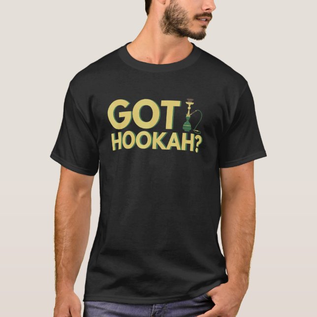 Hookah Pub och Waterpipe T Shirt (Framsida)