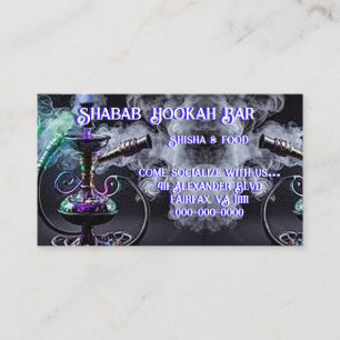 Hookah Pub Standard, 3,5 tum x 2,0 tum Affärskort Visitkort