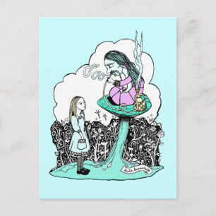 Hookah Smoking Caterpelar Postcard Vykort