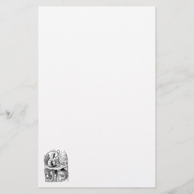 Hookah som röker Caterpillar Alice i underland Brevpapper (Framsida)