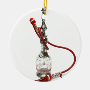 Hookahvatten leda i rör julgransprydnad keramik