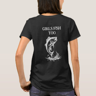 Hooked On Fishing-logotyp, Personlig Fiskeklubb T Shirt