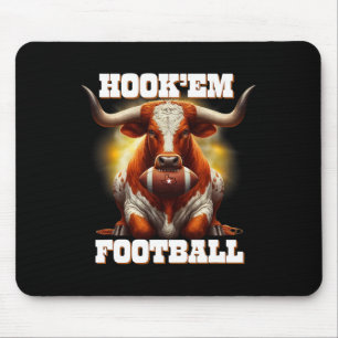 Hook'em Texas College Football Med Hår Och Horn Musmatta