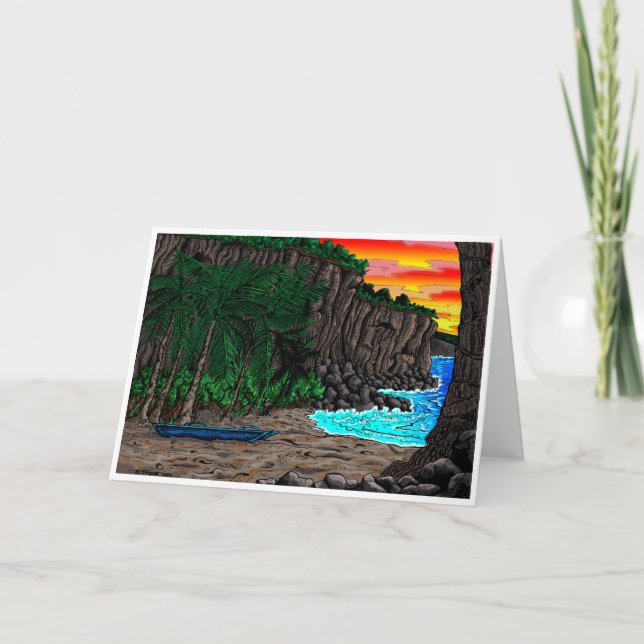 Ho'okena hälsningkort kort (Framsida)