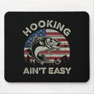 Hooking Is inte Easy Vintage Funny Fisherman Musmatta