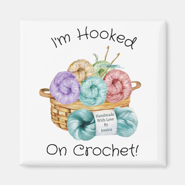 Hooking On Crochet Personlig Magnet (Framsidan)
