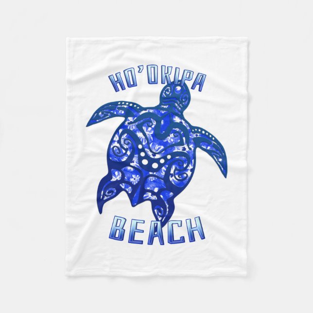 Ho'okipa Beach Hawaii Vacation Tribal Turtle Fleecefilt (Framsidan)