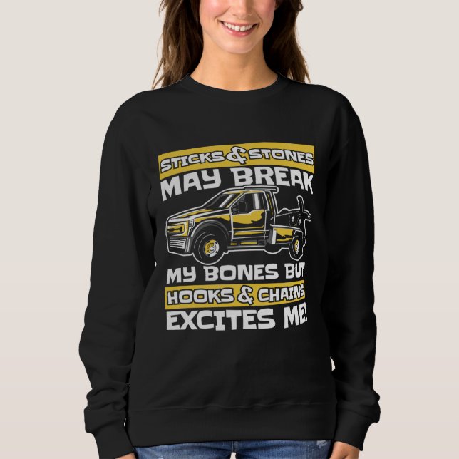 Hooks And Chains Excites Me Driver Operator Tow Tr T Shirt (Framsida)