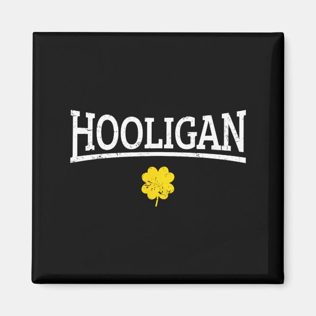 Hooligan Irish St. Patricks Day  Magnet (Framsidan)