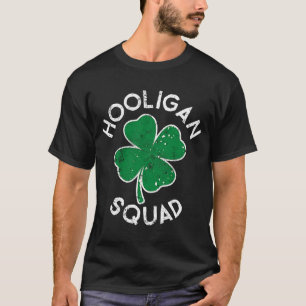 Hooligan Squad Lucky C St patrick's day Distress T Shirt