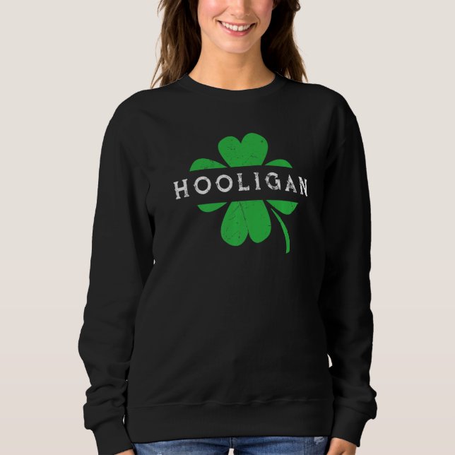 Hooligan-squad St Patricks Day irländska matchande T Shirt (Framsida)