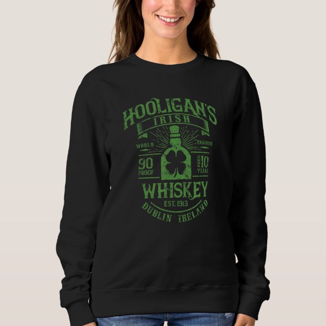 Hooligans World Berömd Irish Whiskey Dublin Irelan T Shirt (Framsida)