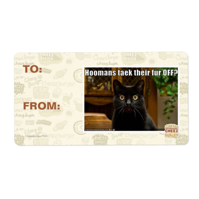 Hoomans Taek där päls OFF? Fraktsedel (Framsidan)