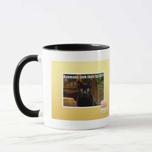 Hoomans Taek där pälsfodrar AV? Mugg (Vänster)