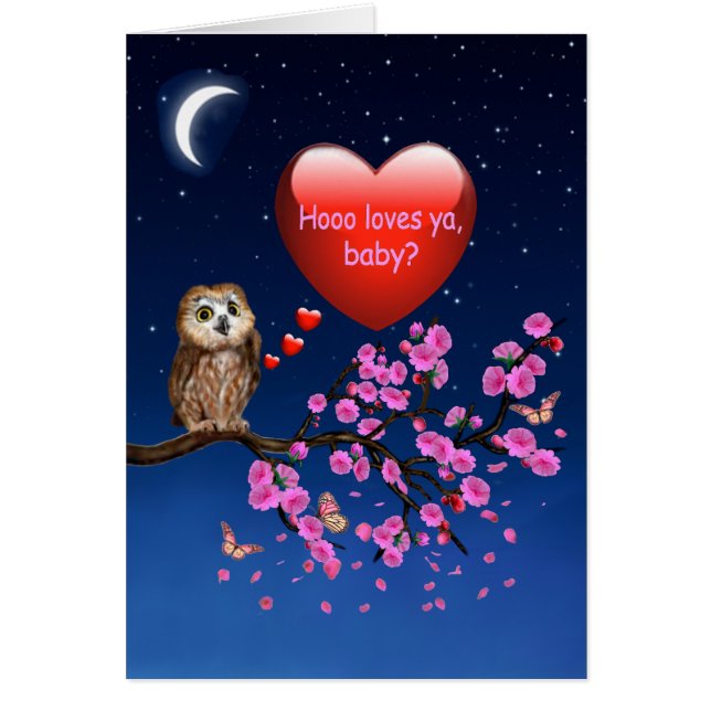 Hooo älskar yaen, bebis? hälsningskort (Framsidan)