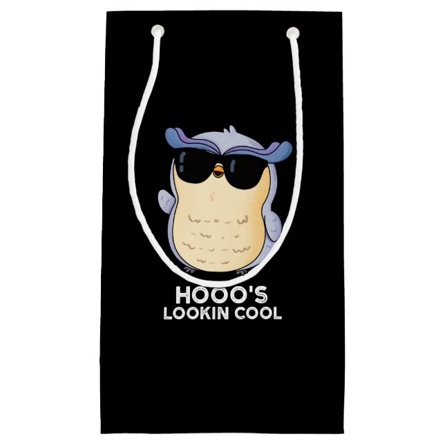 Hooos Lookin Coola Funny Uggla Pun Mörk BG (Framsidan)