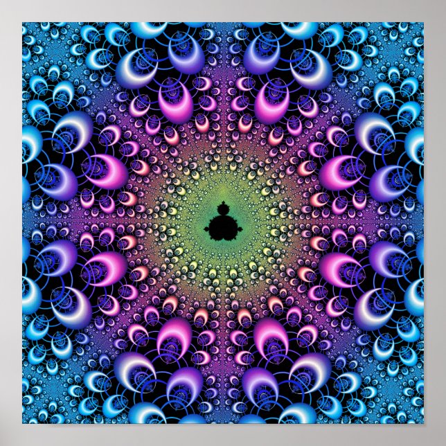 Hoopat Mandelbrot-fraktal Poster (Framsidan)