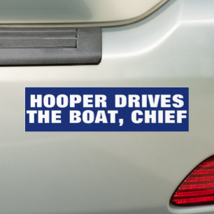 "Hooper Drives the Boat, Chief" JAWS Bildekal