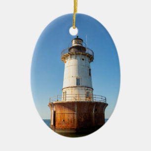 Hoopers Island fyr Julgransprydnad Keramik