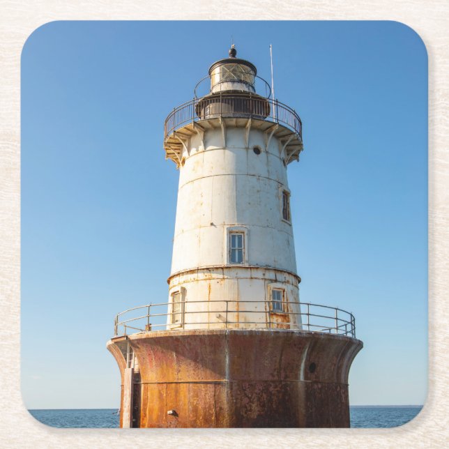Hoopers Island fyr Underlägg Papper Kvadrat (Framsidan)