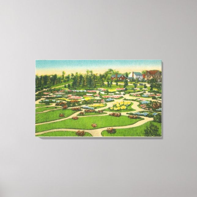 Hoopes Park Perennial Gardens View Canvastryck (Framsida)