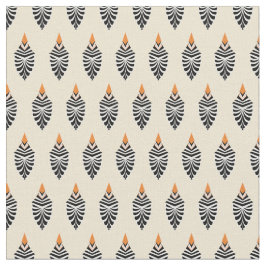 Hoopoe Bird Geometric Mönster på off-White Tyg